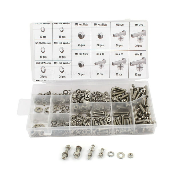 ASSORTMENT GRADE 8 BOLT NUT & WASHER AND LOCK WASHER ASSORTMENT KIT 2992 PIECES